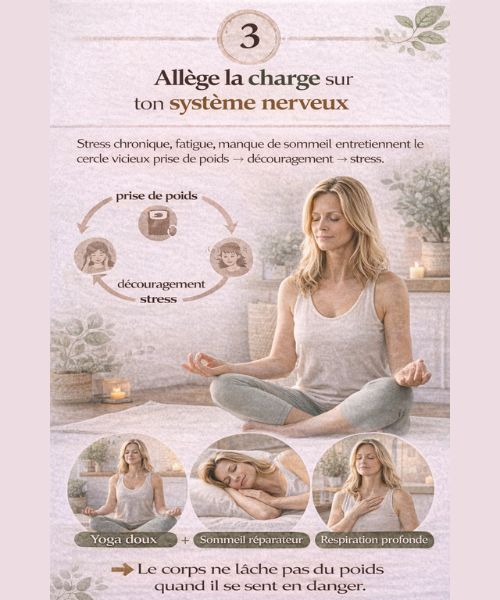 Alléger la charge sur le système nerveux après 40 ans pour réduire le stress, améliorer le sommeil et favoriser la perte de poids durable.