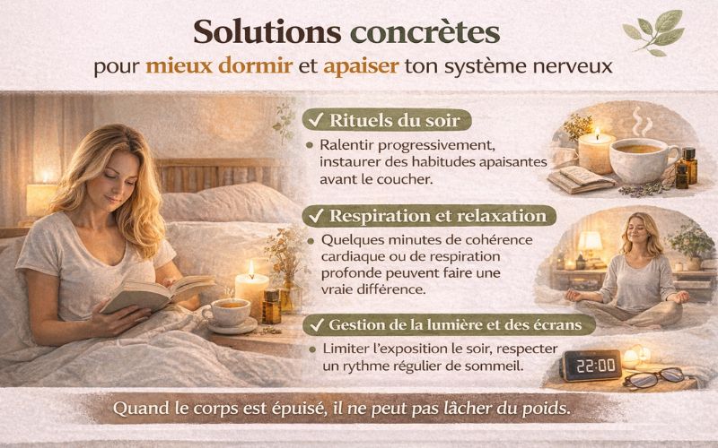 Solutions concrètes pour mieux dormir et apaiser le système nerveux après 40 ans afin de soutenir la perte de poids naturellement